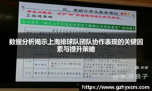 数据分析揭示上海排球队团队协作表现的关键因素与提升策略